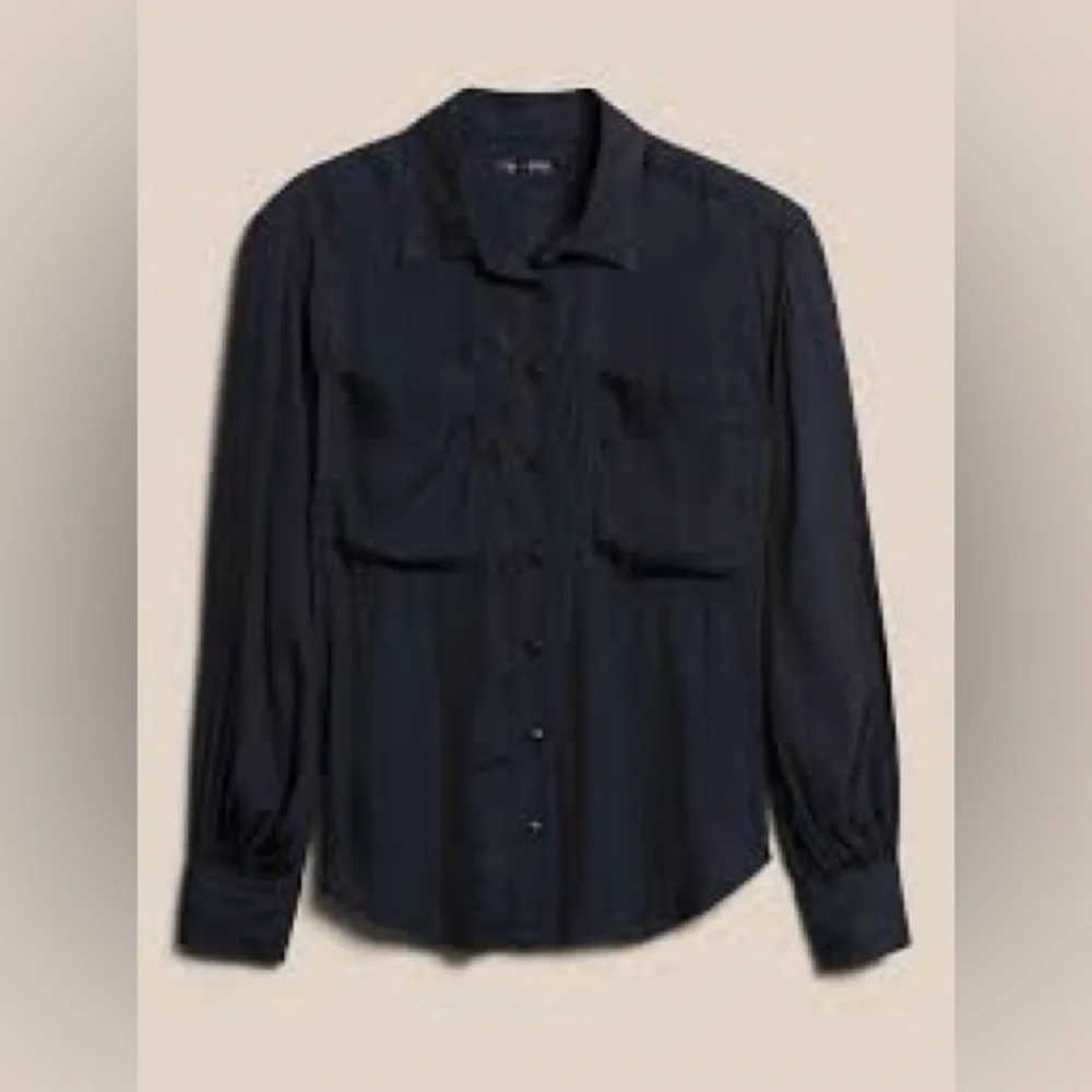 BANANA REPUCLIC Balloon Sleeve Utility Shirt - Picture 1 of 10
